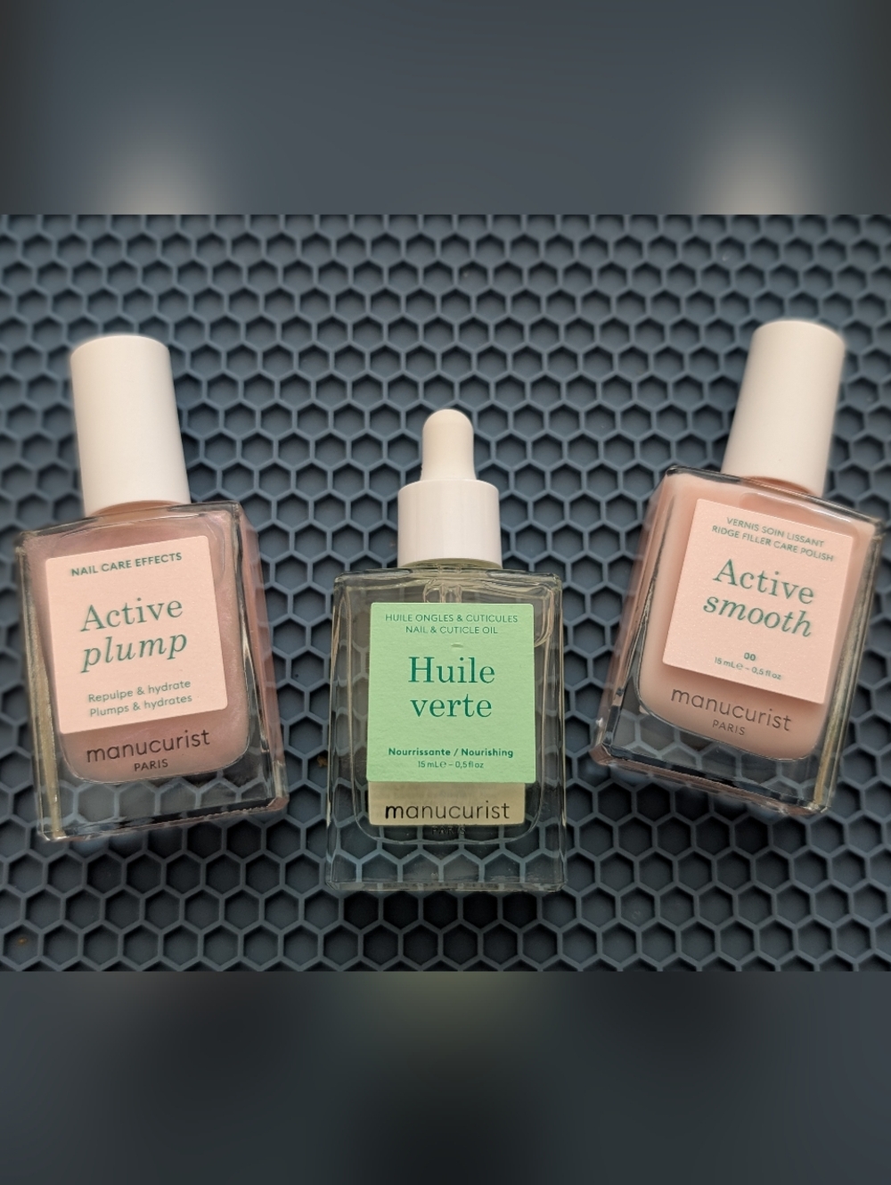 NEW Set 3 Manicurist Nail Polish Active Plump Smooth Cuticle Oil Pearl Pink Nude